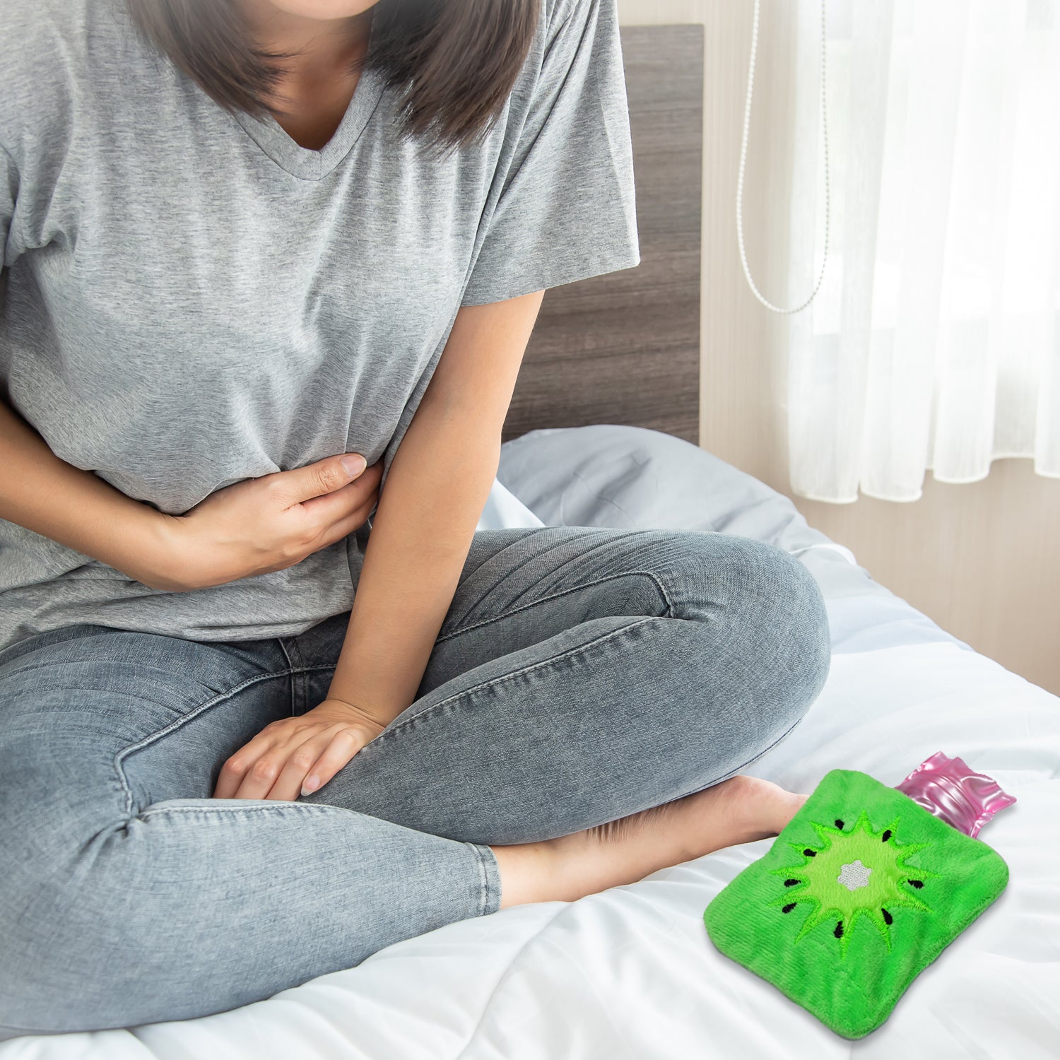 6521 Green sun small Hot Water Bag with Cover for Pain Relief, Neck, Shoulder Pain and Hand, Feet Warmer, Menstrual Cramps. DeoDap 6521 Green sun small Hot Water Bag with Cover for Pain Relief, Neck, Shoulder Pain and Hand, Feet Warmer, Menstrual Cramps. DeoDap